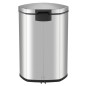 EKO Cubo de basura de pedal Shell 50 L plateado mate EKO Cubo de basura de pedal Shell 50 L plateado mate