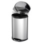 EKO Cubo de basura de pedal Shell 50 L plateado mate EKO Cubo de basura de pedal Shell 50 L plateado mate