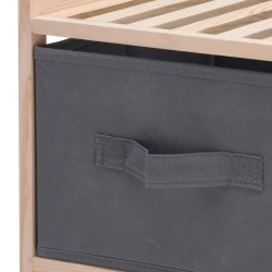 H&S Collection Mueble de almacenaje con 3 cajones gris oscuro