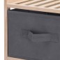 H&S Collection Mueble de almacenaje con 3 cajones gris oscuro