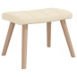vidaXL Silla mecedora con reposapiés tela color crema vidaXL Silla mecedora con reposapiés tela color crema