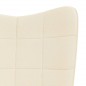 vidaXL Silla mecedora con reposapiés tela color crema vidaXL Silla mecedora con reposapiés tela color crema