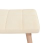 vidaXL Silla mecedora con reposapiés tela color crema vidaXL Silla mecedora con reposapiés tela color crema