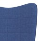 vidaXL Silla mecedora con reposapiés tela azul vidaXL Silla mecedora con reposapiés tela azul