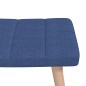 vidaXL Silla mecedora con reposapiés tela azul vidaXL Silla mecedora con reposapiés tela azul