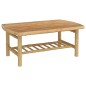 vidaXL Set de muebles de jardín 5 piezas bambú y cojines blanco crema vidaXL Set de muebles de jardín 5 piezas bambú y cojines blanco crema