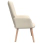 vidaXL Sillón de relax con reposapiés de tela color crema vidaXL Sillón de relax con reposapiés de tela color crema