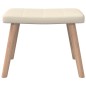 vidaXL Sillón de relax con reposapiés de tela color crema vidaXL Sillón de relax con reposapiés de tela color crema