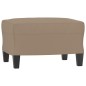 vidaXL Sillón con taburete cuero sintético color capuchino 60 cm vidaXL Sillón con taburete cuero sintético color capuchino 60 cm