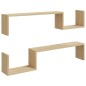 vidaXL Estantes de pared 2 uds madera de ingeniería roble 100x15x20 cm vidaXL Estantes de pared 2 uds madera de ingeniería roble 100x15x20 cm