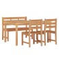 vidaXL Juego de comedor para jardín 4 piezas madera maciza de teca vidaXL Juego de comedor para jardín 4 piezas madera maciza de teca