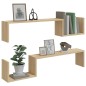 vidaXL Estantes de pared 2 uds madera de ingeniería roble 100x15x20 cm vidaXL Estantes de pared 2 uds madera de ingeniería roble 100x15x20 cm