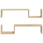 vidaXL Estantes de pared 2 uds madera de ingeniería roble 100x15x20 cm vidaXL Estantes de pared 2 uds madera de ingeniería roble 100x15x20 cm