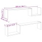 vidaXL Estantes de pared 2 uds madera de ingeniería roble 100x15x20 cm vidaXL Estantes de pared 2 uds madera de ingeniería roble 100x15x20 cm