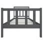 vidaXL Estructura de cama de madera maciza gris 90x200 cm vidaXL Estructura de cama de madera maciza gris 90x200 cm