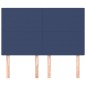 vidaXL Cabeceros 4 unidades tela azul 72x5x78/88 cm