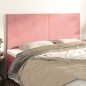 vidaXL Cabeceros 4 unidades de terciopelo rosa 80x5x78/88 cm vidaXL Cabeceros 4 unidades de terciopelo rosa 80x5x78/88 cm
