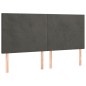 vidaXL Cabeceros 4 unidades de terciopelo gris oscuro 80x5x78/88 cm vidaXL Cabeceros 4 unidades de terciopelo gris oscuro 80x5x78/88 cm