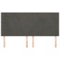 vidaXL Cabeceros 4 unidades de terciopelo gris oscuro 80x5x78/88 cm vidaXL Cabeceros 4 unidades de terciopelo gris oscuro 80x5x78/88 cm