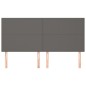 vidaXL Cabeceros 4 unidades de cuero sintético gris 100x5x78/88 cm