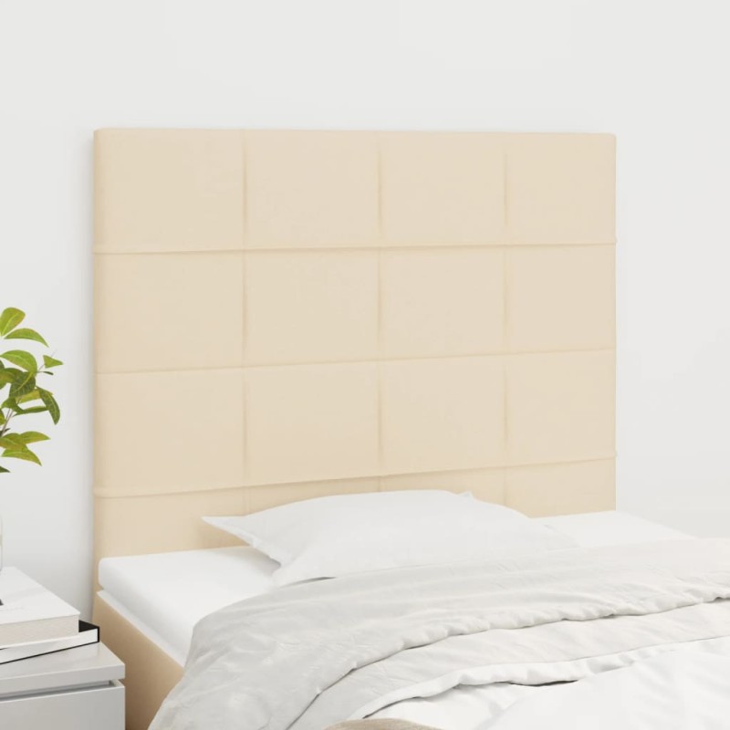 vidaXL Cabeceros 2 unidades de tela color crema 90x5x78/88 cm vidaXL Cabeceros 2 unidades de tela color crema 90x5x78/88 cm
