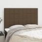 vidaXL Cabeceros 4 unidades tela marrón oscuro 72x5x78/88 cm vidaXL Cabeceros 4 unidades tela marrón oscuro 72x5x78/88 cm