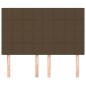 vidaXL Cabeceros 4 unidades tela marrón oscuro 72x5x78/88 cm vidaXL Cabeceros 4 unidades tela marrón oscuro 72x5x78/88 cm