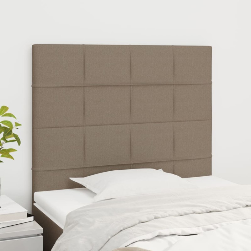 vidaXL Cabeceros 2 unidades tela gris taupe 80x5x78/88 cm