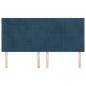 vidaXL Cabeceros 4 unidades de terciopelo azul oscuro 100x5x78/88 cm