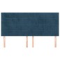 vidaXL Cabeceros 4 unidades de terciopelo azul oscuro 80x5x78/88 cm vidaXL Cabeceros 4 unidades de terciopelo azul oscuro 80x5x78/88 cm