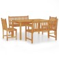 vidaXL Juego de comedor para jardín 5 piezas madera maciza de teca vidaXL Juego de comedor para jardín 5 piezas madera maciza de teca