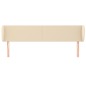 vidaXL Cabecero de tela color crema 163x23x78/88 cm