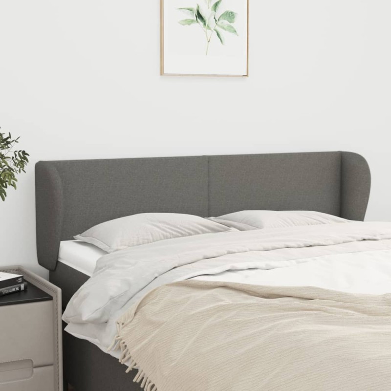 vidaXL Cabecero de tela gris oscuro 147x23x78/88 cm vidaXL Cabecero de tela gris oscuro 147x23x78/88 cm