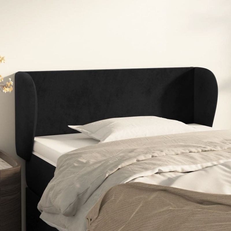 vidaXL Cabecero de terciopelo negro 83x23x78/88 cm vidaXL Cabecero de terciopelo negro 83x23x78/88 cm