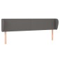 vidaXL Cabecero de cuero sintético gris 183x23x78/88 cm