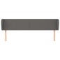 vidaXL Cabecero de cuero sintético gris 183x23x78/88 cm