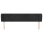 vidaXL Cabecero de terciopelo negro 183x23x78/88 cm