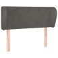 vidaXL Cabecero de terciopelo gris oscuro 103x23x78/88 cm