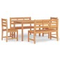 vidaXL Juego de comedor para jardín 5 piezas madera maciza de teca vidaXL Juego de comedor para jardín 5 piezas madera maciza de teca