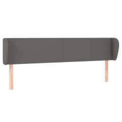 vidaXL Cabecero de cuero sintético gris 163x23x78/88 cm