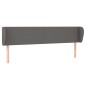 vidaXL Cabecero de cuero sintético gris 163x23x78/88 cm vidaXL Cabecero de cuero sintético gris 163x23x78/88 cm