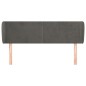 vidaXL Cabecero de terciopelo gris oscuro 147x23x78/88 cm vidaXL Cabecero de terciopelo gris oscuro 147x23x78/88 cm