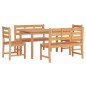 vidaXL Juego de comedor para jardín 5 piezas madera maciza de teca vidaXL Juego de comedor para jardín 5 piezas madera maciza de teca