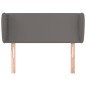 vidaXL Cabecero de cuero sintético gris 93x23x78/88 cm