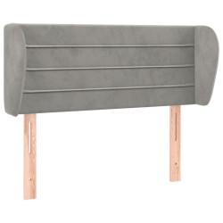 vidaXL Cabecero de terciopelo gris claro 83x23x78/88 cm