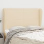vidaXL Cabecero con orejas de tela color crema 147x23x118/128 cm vidaXL Cabecero con orejas de tela color crema 147x23x118/128 cm