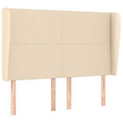 vidaXL Cabecero con orejas de tela color crema 147x23x118/128 cm