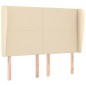vidaXL Cabecero con orejas de tela color crema 147x23x118/128 cm vidaXL Cabecero con orejas de tela color crema 147x23x118/128 cm