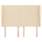 vidaXL Cabecero con orejas de tela color crema 147x23x118/128 cm vidaXL Cabecero con orejas de tela color crema 147x23x118/128 cm