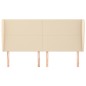 vidaXL Cabecero con orejas de tela color crema 163x23x118/128 cm vidaXL Cabecero con orejas de tela color crema 163x23x118/128 cm